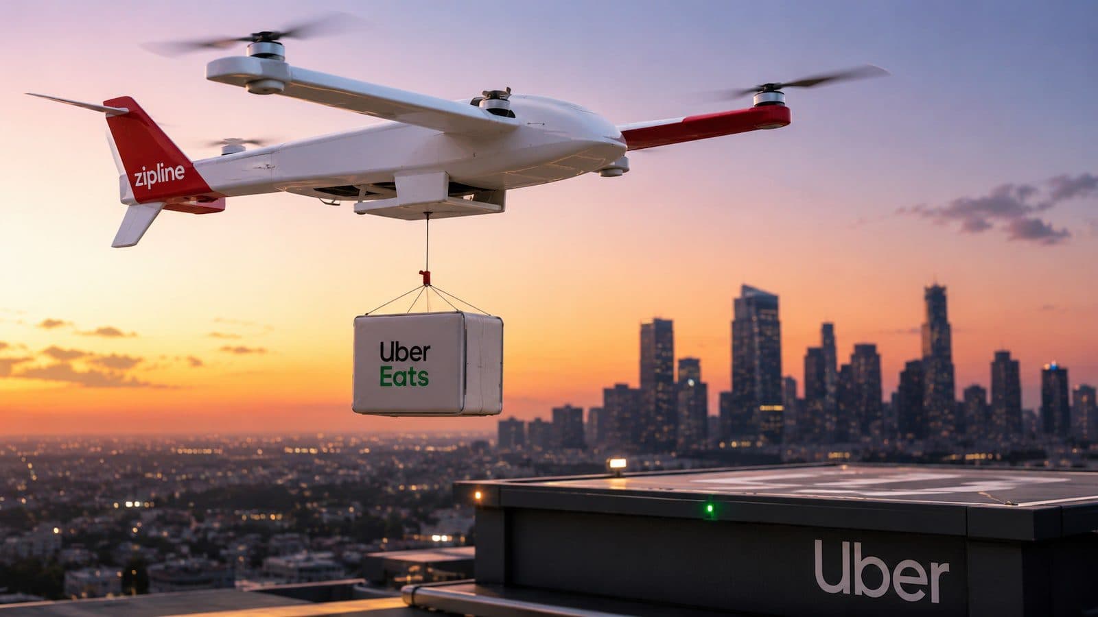 Uber Partners with Zipline to Scale Autonomous Drone Delivery Network